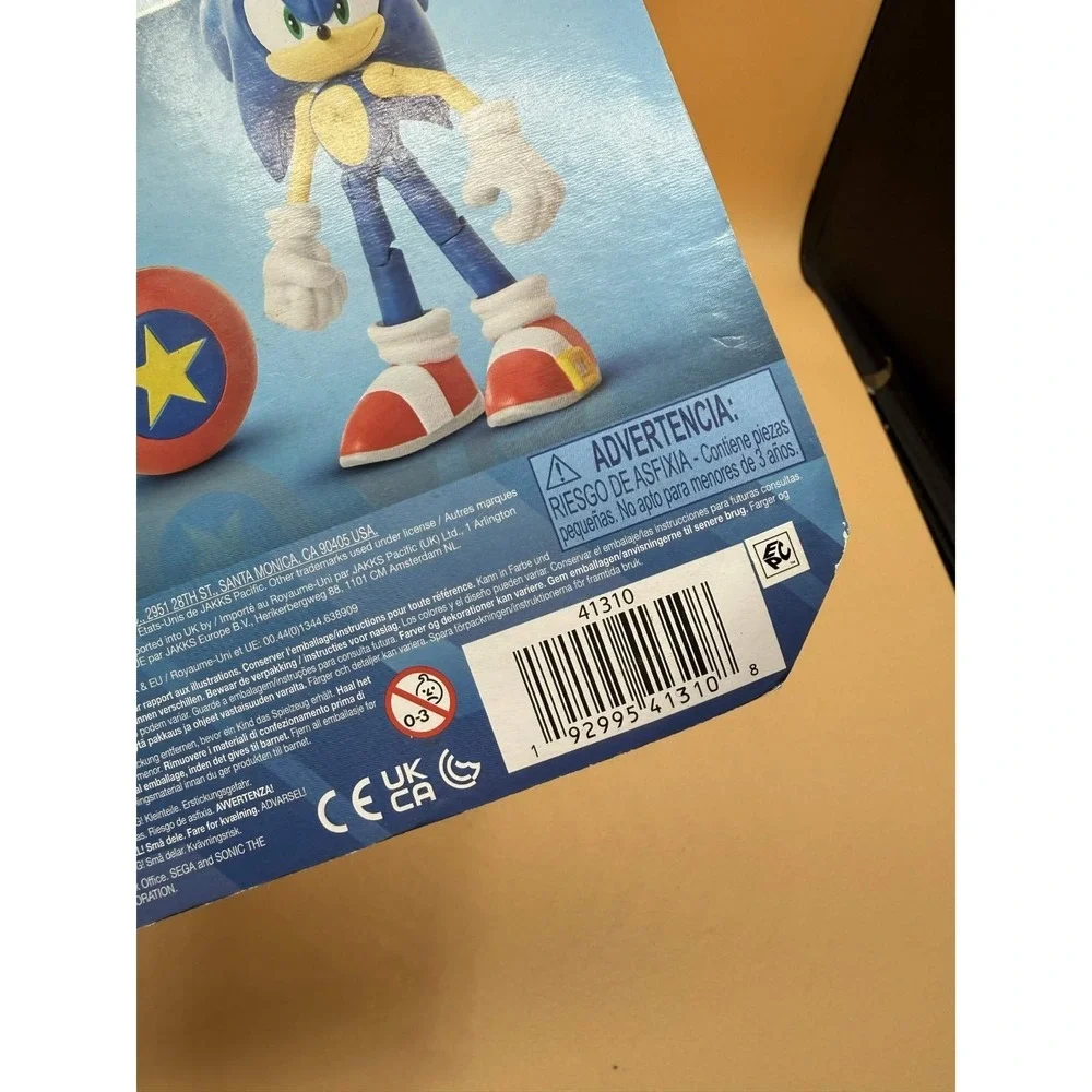 Jakks Sonic The Hedgehog Action Figure With Star Spring Toy Collectible New